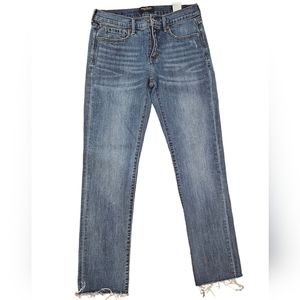 Banana Republic boyfriend raw hem jeans